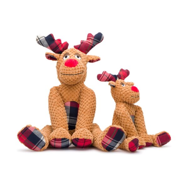 Christmas Floppy Reindeer Plush Dog Toy - Image 2