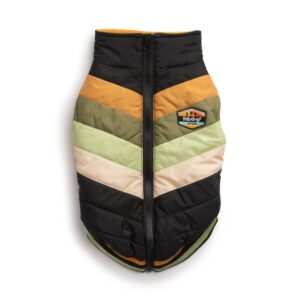 Chevron Dog Coat Black