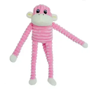Spencer Crinkle Monkey - Pink - Small - Dog Toy