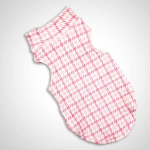 Snuggly Fleece | Pink Houndstooth