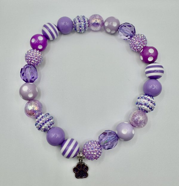 Purple Tones with Purple Paw Charm