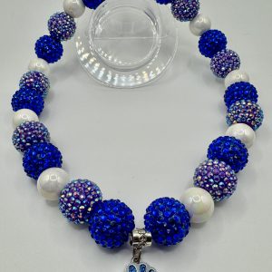 Blue and White Dog Necklace
