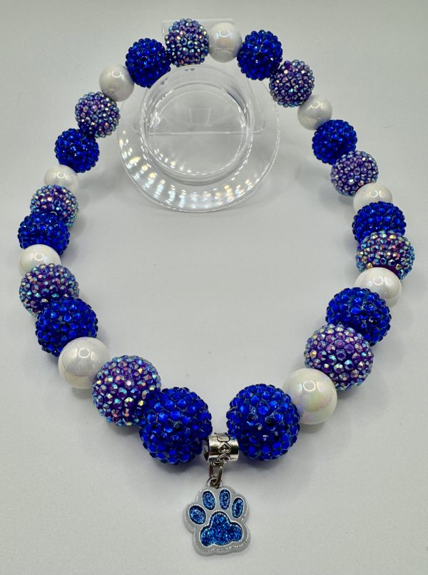 Blue and White Dog Necklace