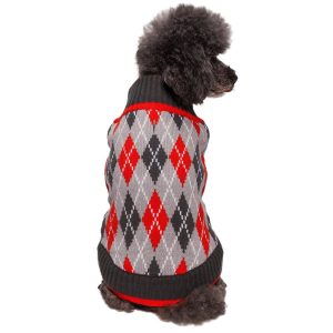 Chic Argyle Dog Sweater Cozy Warmth For Stylish Pups