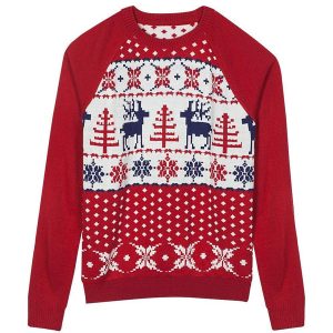 Tango Red Holiday Family Matching Sweater For Adults