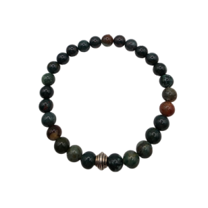 Genuine Bloodstone  Beaded Bracelet