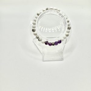 Howlite Stone with Amethyst Stone Bracelet