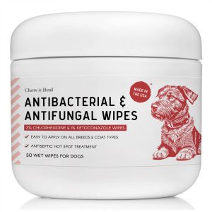 Antibacterial & Antifungal Medicated Wet Wipes For Dogs
